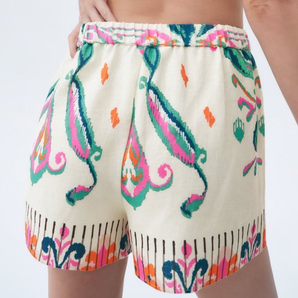 ✨HOST PICK✨ Zara Linen Blend Printed Shorts - Picture 4 of 14